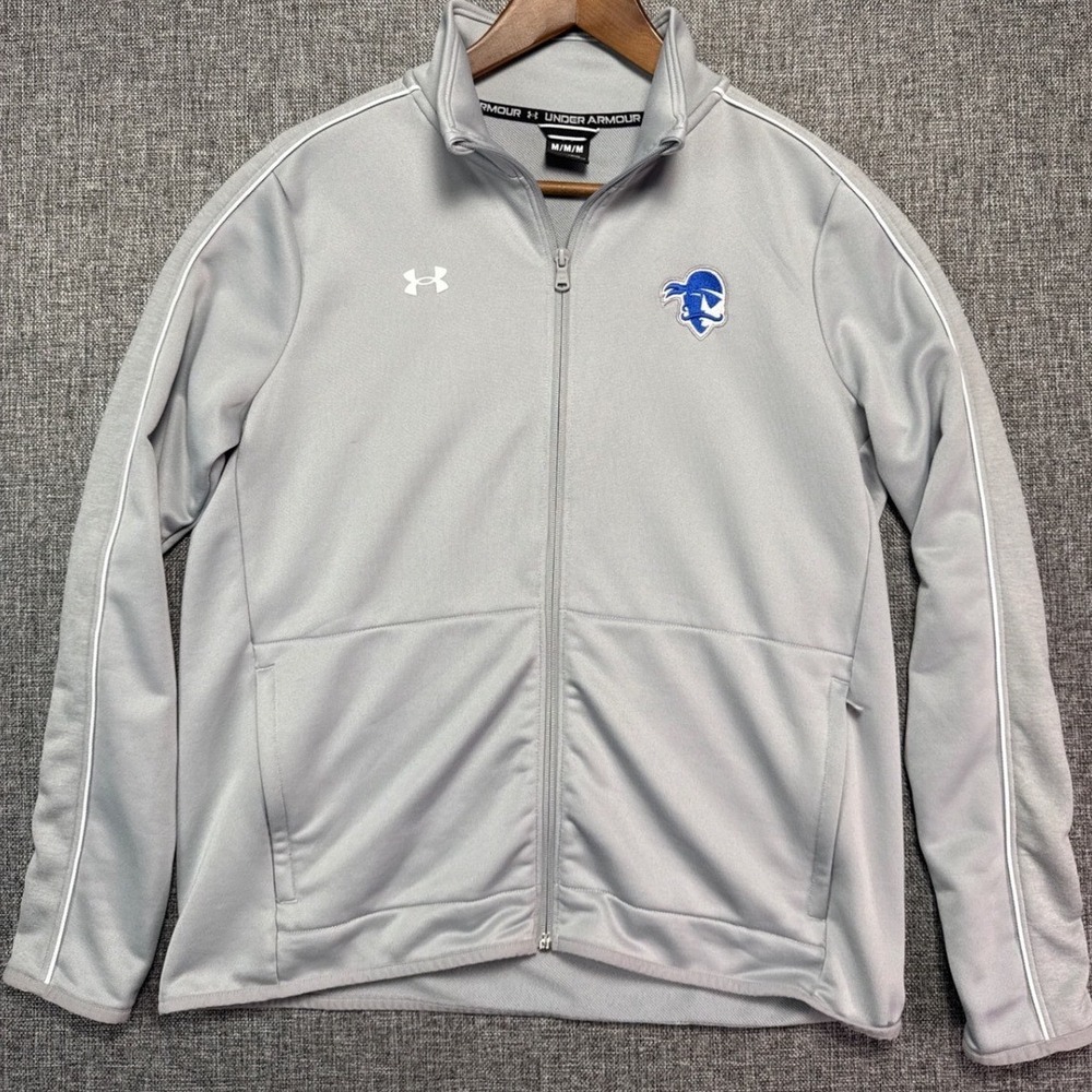 Under Armour Jacket Mens Gray Seton Hall University Full Zip Track | M